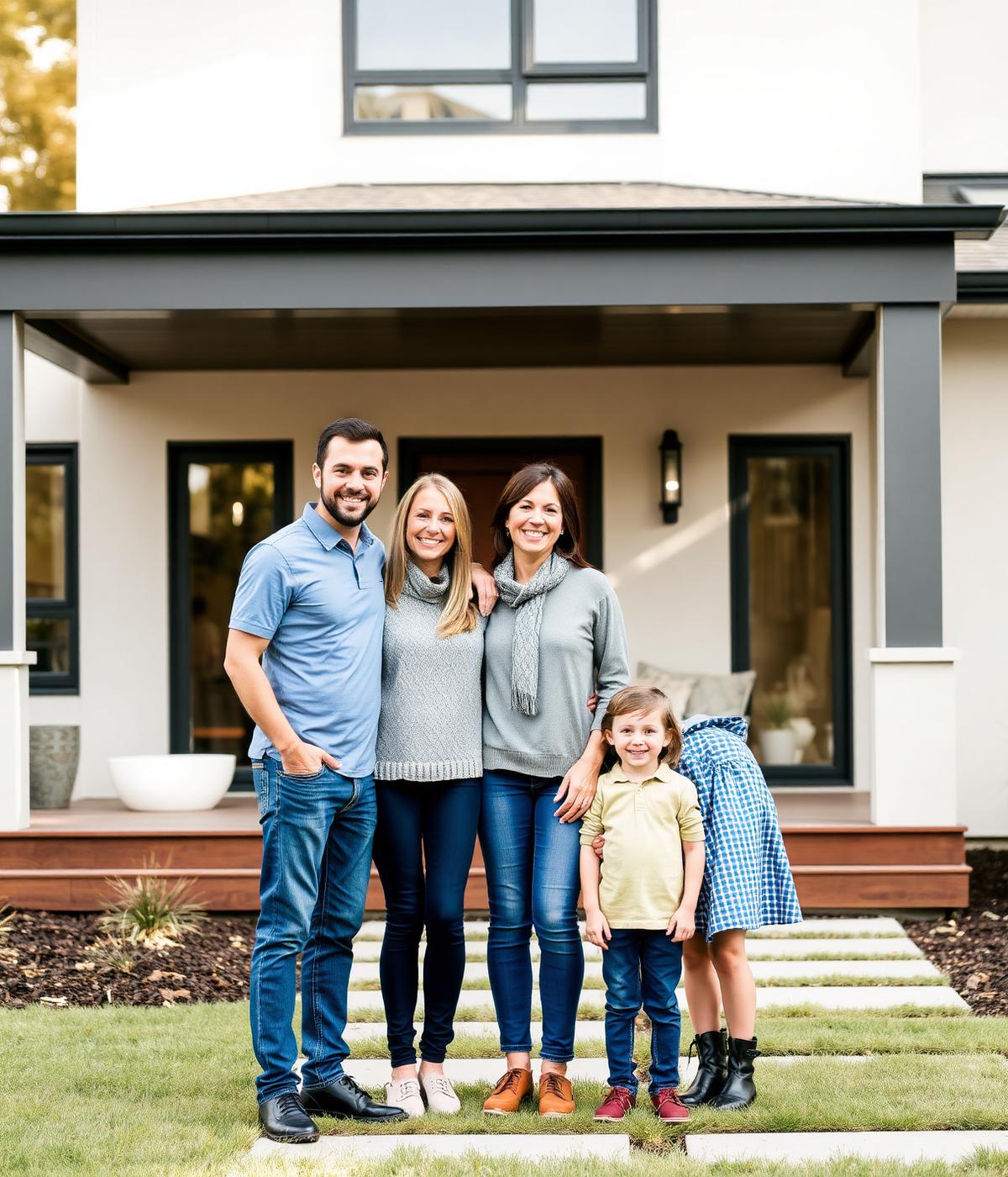 Family and their new home